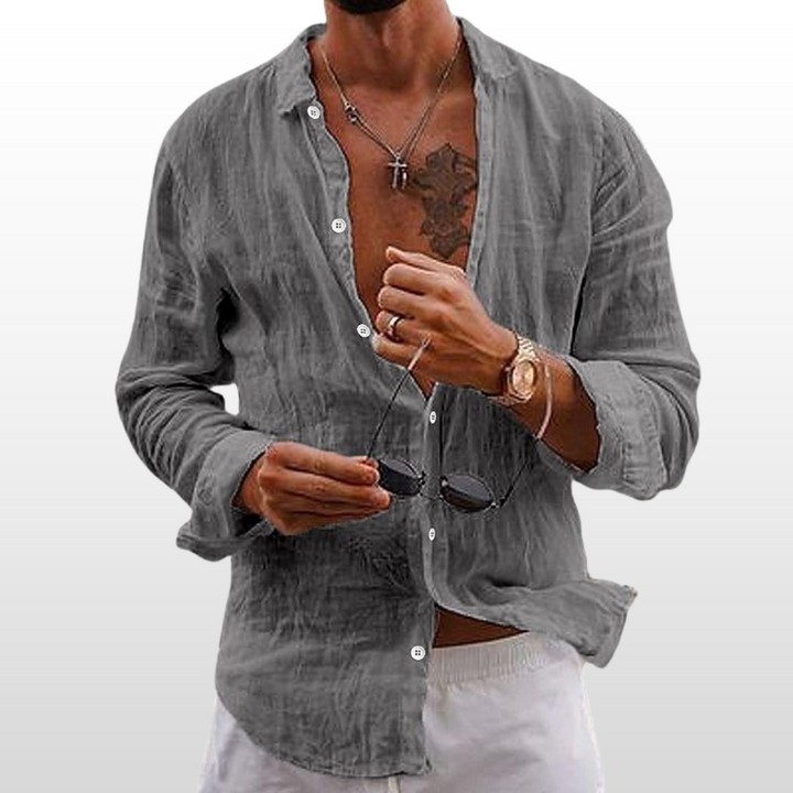 Ryan – Linen Blend Long Shirt