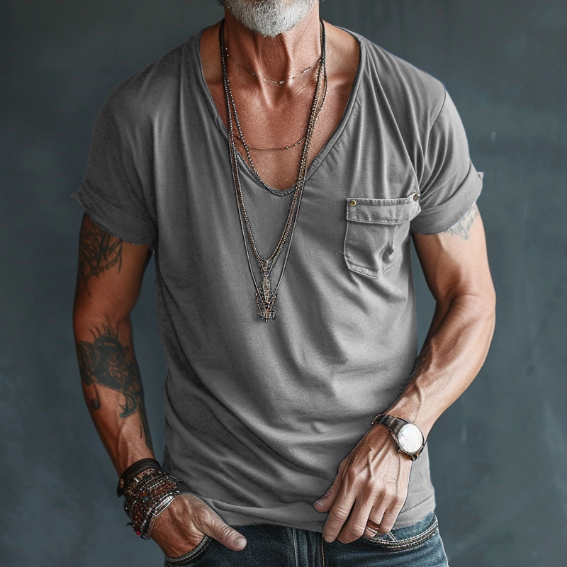 Logan – V-Neck Pocket Tee