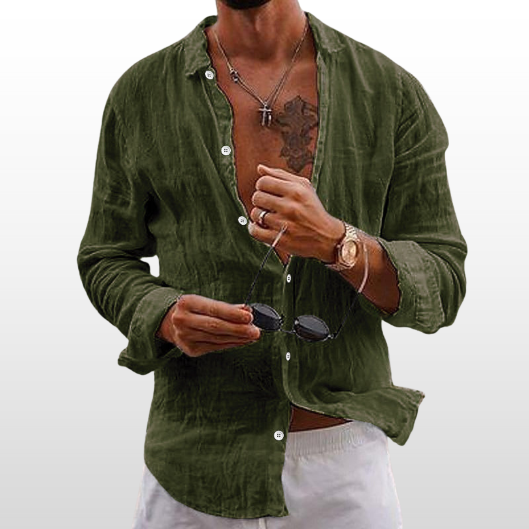 Ryan – Linen Blend Long Shirt