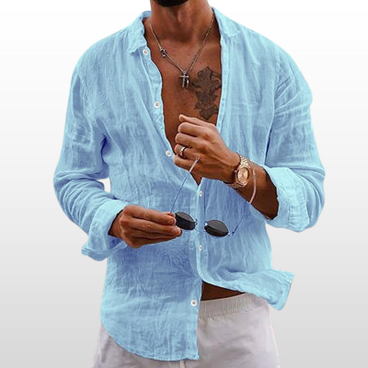 Ryan – Linen Blend Long Shirt