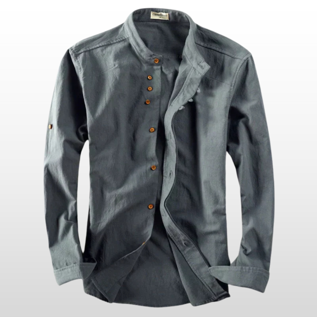 Gavin – Stand Collar Slim Shirt