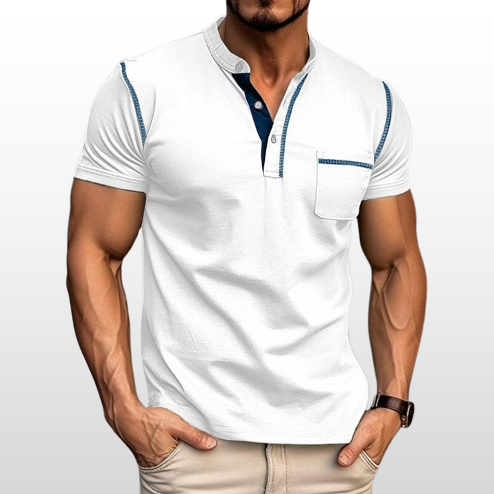 Ethan – Colorblock Henley Tee