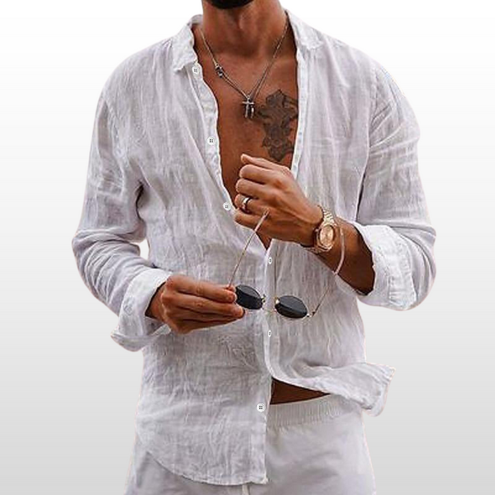 Ryan – Linen Blend Long Shirt