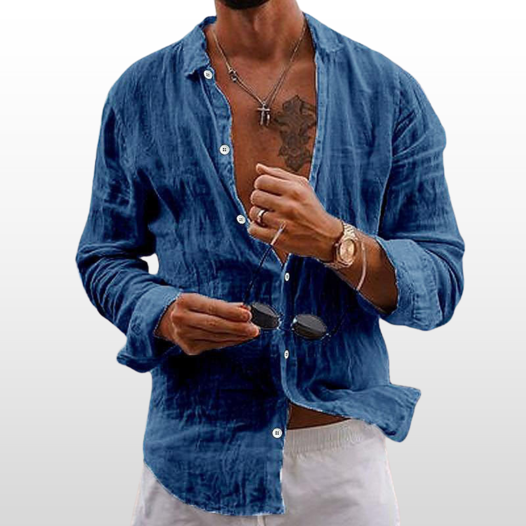 Ryan – Linen Blend Long Shirt