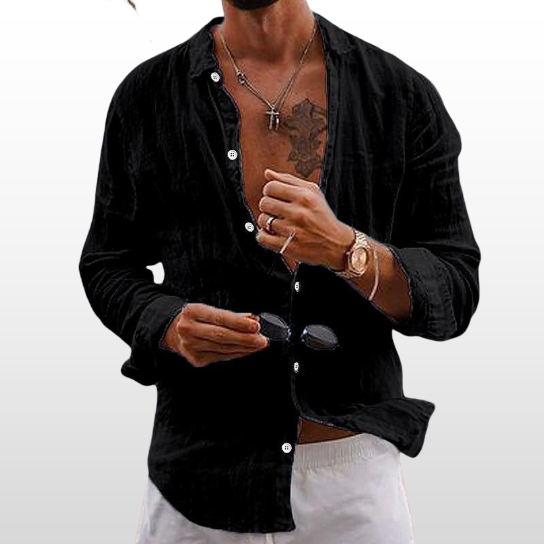 Ryan – Linen Blend Long Shirt