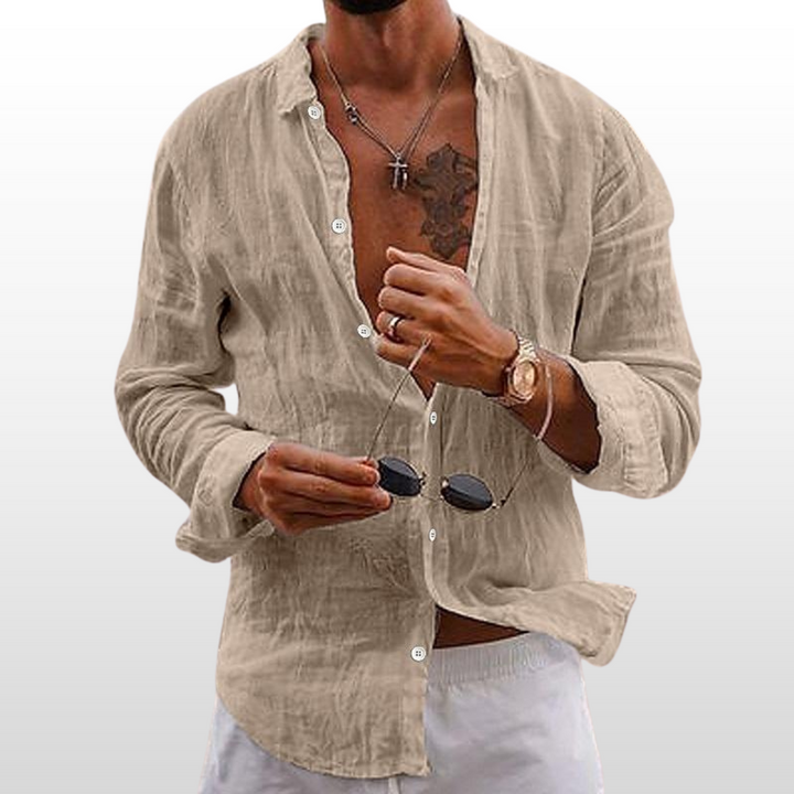 Ryan – Linen Blend Long Shirt