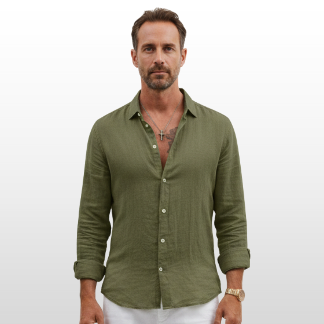 Ryan – Linen Blend Long Shirt