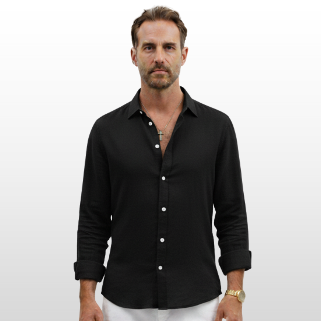 Ryan – Linen Blend Long Shirt