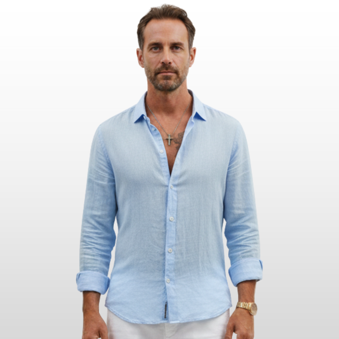 Ryan – Linen Blend Long Shirt