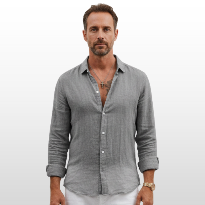 Ryan – Linen Blend Long Shirt
