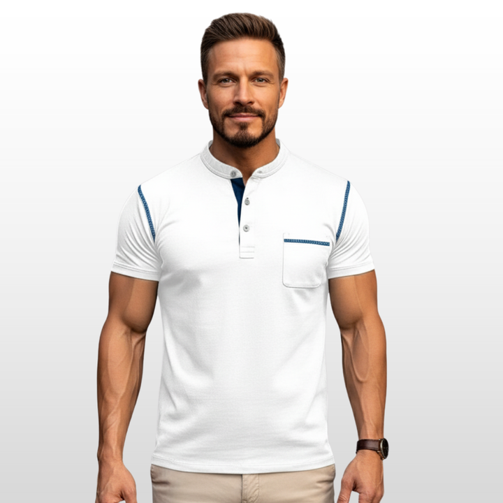Ethan – Colorblock Henley Tee